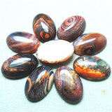 6PCS 20X30MM Oval Nature Agate Stone Cabochons Unique Beads