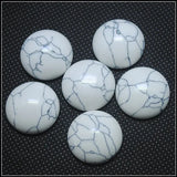 6PCS 20mm Red Nature Turquois Stone Cabochons Beads Cabs No Hole Round Shape
