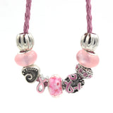 6PCS Pink Ribbon Style Bracelet for Cancer Center