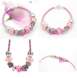 6PCS Pink Ribbon Style Bracelet for Cancer Center