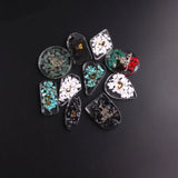 6PCS Natural Gravel Stone Pendants 7 Chakra Reiki Healing Pendulum Turquoises