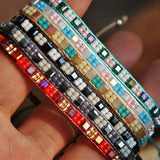6PCS Bohemian Seed Beads Bracelets Adjustable Weave Rope Colorful Wristband