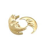 6PCS Raw Brass Sun Moon Pendant Charms for Jewelry Making DIY Outspace Earrings
