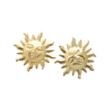 6PCS Raw Brass Sun Moon Pendant Charms for Jewelry Making DIY Outspace Earrings