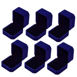 6PCS Red Velvet Ring Box Jewelry Display Case Holder Gift Heart Boxes