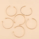 6PCS Boho Cuff Bangles Bracelet Love Pulseiras Bangle Charm Women Jewelry