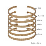 6PCS Boho Cuff Bangles Bracelet Love Pulseiras Bangle Charm Women Jewelry