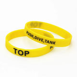 6PCS Silicone Game Wristband Bracelet Letters Printed Band SH040