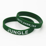 6PCS Silicone Game Wristband Bracelet Letters Printed Band SH040