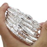 6PCS Silver Ethiopia Africa Dubai Bangles&Bracelet For Women Bracelet