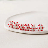 6PCS Speckle Coloured Glaze Glass Beads Charms for Jewelry Making