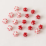 6PCS Speckle Coloured Glaze Glass Beads Charms for Jewelry Making