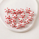 6PCS Speckle Coloured Glaze Glass Beads Charms for Jewelry Making
