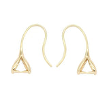 6PCS 14k Plated Pinch Bail Earring Hooks for DIY Crystal Earrings
