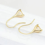 6PCS 14k Plated Pinch Bail Earring Hooks for DIY Crystal Earrings