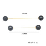 6PCS Double Faux Pearl Brooch Cardigan Collar Clip Set