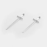 6PCS Sword Charms Alloy Metal Pendants for DIY Necklace Making