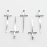 6PCS Sword Charms Alloy Metal Pendants for DIY Necklace Making