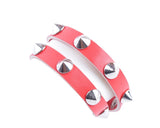 6PCS Unisex Punk Spike Rivet PU Leather Bracelets