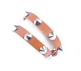 6PCS Unisex Punk Spike Rivet PU Leather Bracelets