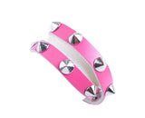 6PCS Unisex Punk Spike Rivet PU Leather Bracelets