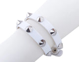 6PCS Unisex Punk Spike Rivet PU Leather Bracelets