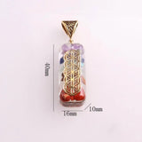 6PCS Chakra Pendant Healing Necklace Druzy Reiki Pendulum Amulet