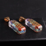 6PCS Chakra Pendant Healing Necklace Druzy Reiki Pendulum Amulet