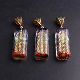 6PCS Chakra Pendant Healing Necklace Druzy Reiki Pendulum Amulet