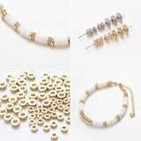 6PCS 14k Plated Spacer Beads Jewelry Making DIY Accessories