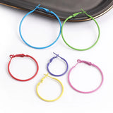 Colorful Hoop Earrings Set Steampunk Circle Party Jewelry