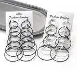 Colorful Hoop Earrings Set Steampunk Circle Party Jewelry