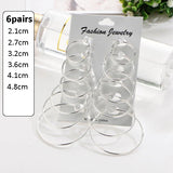 Punk Hoop Earrings Set for Women Steampunk Ear Clip Earring