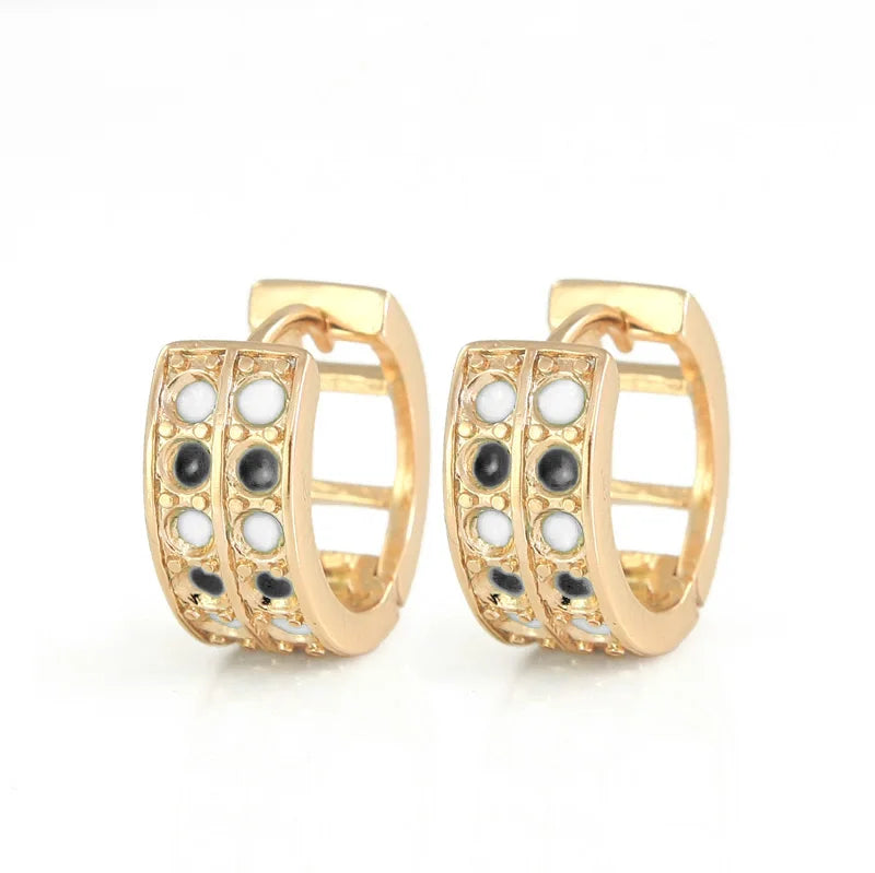 6Pairs Plating Huggie Hoop Earrings Women Boucles D'oreilles Femme Oorbellen