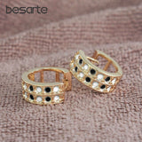 6Pairs Plating Huggie Hoop Earrings Women Boucles D'oreilles Femme Oorbellen