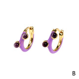 Colorful Enamel Small Hoop Earrings Women Earings Party Gift
