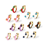 Colorful Enamel Small Hoop Earrings Women Earings Party Gift