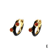 Colorful Enamel Small Hoop Earrings Women Earings Party Gift