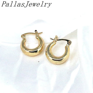6Pairs Vintage Metal Hoop Earrings Stainless Steel Geometric Copper Earring