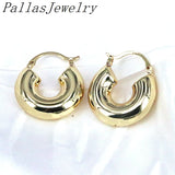 6Pairs Vintage Metal Hoop Earrings Stainless Steel Geometric Copper Earring
