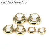 6Pairs Vintage Metal Hoop Earrings Stainless Steel Geometric Copper Earring