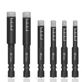 6Pc Diamond Drill Set for Granite Tile Glass 5/6/8/10/12mm