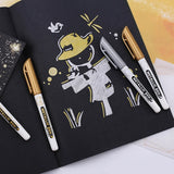 6Pc Silver Metallic Marker Epoxy Resin Drawing Pen