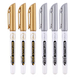 6Pc Silver Metallic Marker Epoxy Resin Drawing Pen