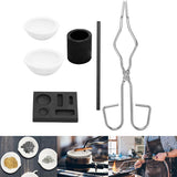 6Pc Graphite Crucible Set Ingot Mold Jewelry Repair Tool