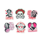 6Pc Middle Finger Skull Charms for Halloween Horror DIY Making