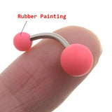 6Pcs 14G Stainless Steel Women Navel Bars Crystal Acrylic Glitter Double Pearl