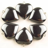 6Pcs 20x5mm Hematite Heart Beads for Jewelry Making