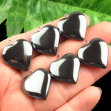 6Pcs 20x5mm Hematite Heart Beads for Jewelry Making