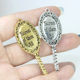 6Pcs Mirror Charms Fairest of Them All Pendant For Necklace,Earring DIY